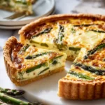 Asparagus Quiche Recipe (Creamy, Structured, and Easy to Slice) 2 asparagus quiche recipe with creamy filling and flaky crust