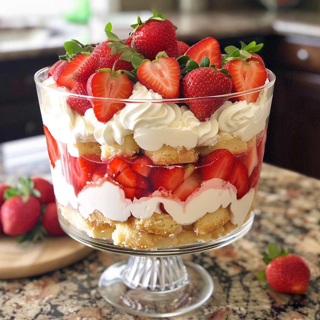 Ultimate Strawberry Shortcake Trifle Recipe