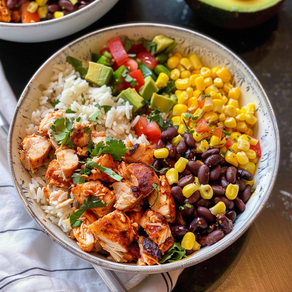 Flavorful Chicken Burrito Bowls with Chipotle Lime Chicken