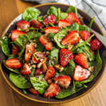 Strawberry Spinach Salad with Balsamic Poppy Seed Dressing
