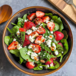 Spinach Strawberry Salad with Feta: A Bright, Balanced Meal