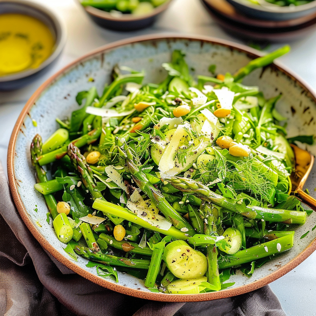 Shaved Asparagus Salad with Lemon Dressing