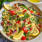 Lemon Orzo Salad Recipe with Fresh Vegetables