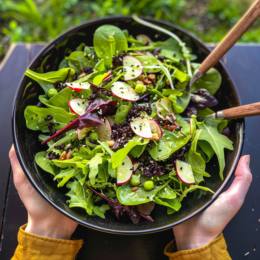 Baby Greens Salad with Honey Mustard