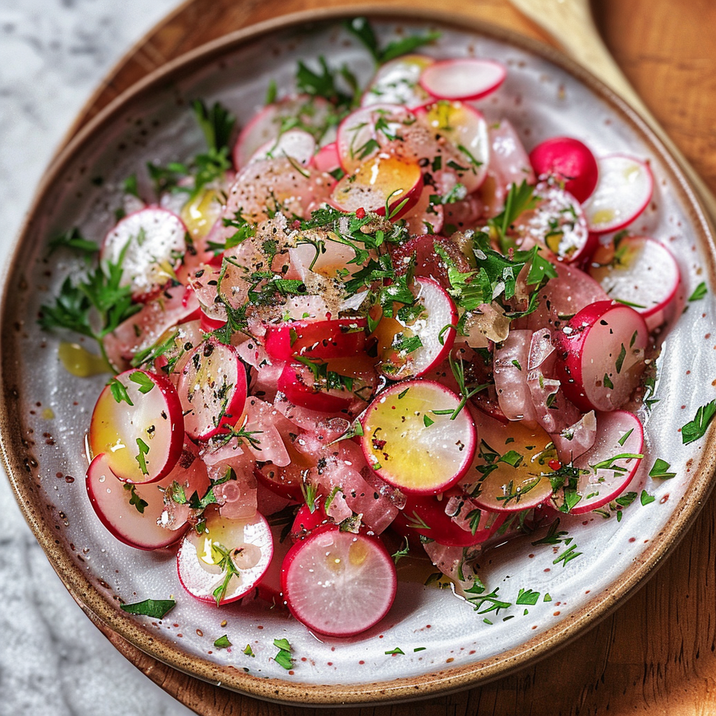 Crisp Radish Salad with Lemon and Dill