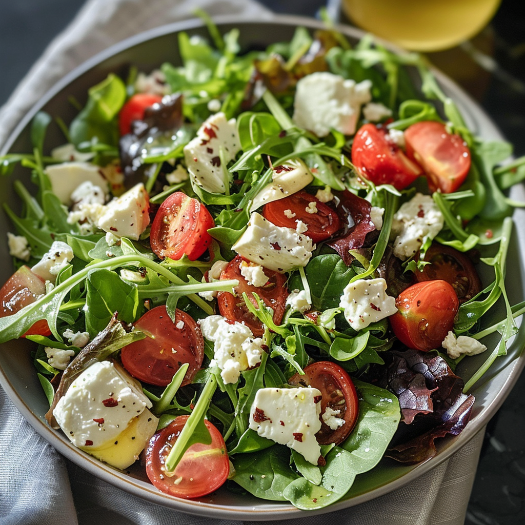 Goat Cheese Spring Salad with Strawberries & Almonds